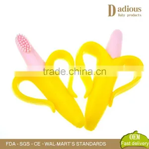 High Quality Eco-friendly Soft Silicone Banana Toothbrush thumbnail-2