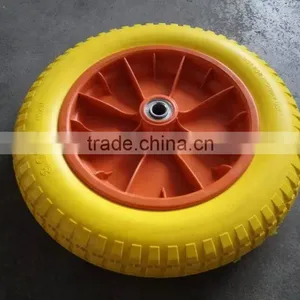 Hot Sale Mute Roller Bearing Swivel PU Wheel 3.00-8 For Tool Cart thumbnail-3