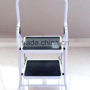 2 STEP STEEL SQUARE ANGLE LEG LADDER FOLDING RUBBER NON SLIP FOOT LADDERS NEW thumbnail-1