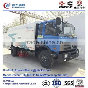 Dongfeng 4*2 4*4 Type 190hp 10 Ton Broom Sweepers Truck thumbnail-1