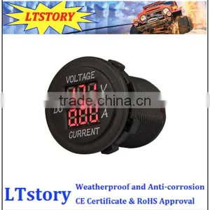 2016 NEW! DC Waterproof Round Digital Voltmeter and Ammeter Socket thumbnail-1