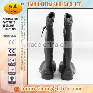 Men's PVC Knee High Steel Toe Cap Safety Rain Boots With Lock thumbnail-2