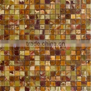 BEAUTIFULL CUSTOM MADE MULTI GREEN ONYX MOSAIC TILES COLLECTIONS thumbnail-5