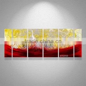 Unique Wall Decor Aluminum Metal Painting Wall Art Flower Acrylic Painting thumbnail-2