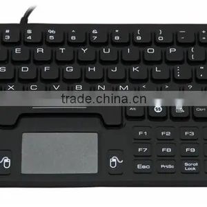 JH-IKB89 Mini Size Silicone Industrial Keyboard With Touchpad Waterproof and Washable thumbnail-1