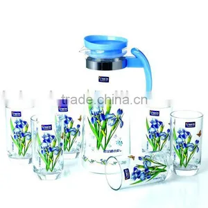 Wholesale Glass 7pcs Water Set With Heat Transfer Printing thumbnail-2