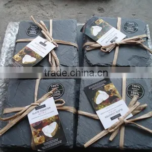 All Shaped Good Selling 100% Natural Black Slate Coaster thumbnail-1