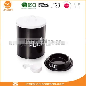 Metal Dog Dry Food and Pet Treats Storage Container Canister Tin Box With Scoop thumbnail-6