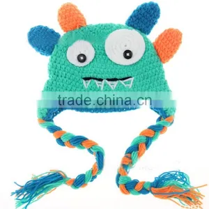 Cute Designs Winter Warm Cotton Children Baby Kids Crochet Hats Christmas Gift thumbnail-4