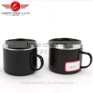 High Quality Hot Sale Black Enamel Camping Mug Wholesale thumbnail-1