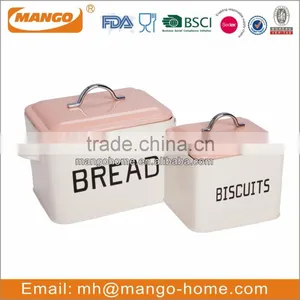 Metal Rectangle Home Goods Bread Lock Storage Canister thumbnail-3