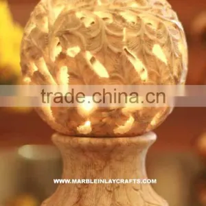 Soapstone Decorative Candle Lamp thumbnail-1