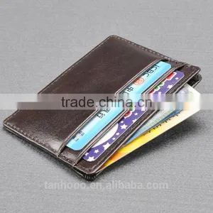 Casual Style Custom Personalized High Quality Car Pocket Wholesale Real Genuine Leather Portable Simple Card Holder thumbnail-2