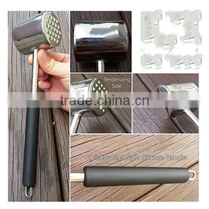 Meat Tenderizer Mallet Tool - DISHWASHER SAFE & - Manual Hammer Pounder For Tenderizing Chicken Steak Pork & Veal in Kitchen thumbnail-2