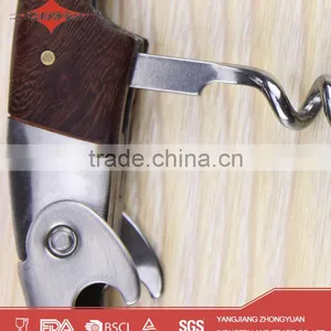 Mini Wooden Handle Corkscrew Wine Opener With Logo thumbnail-4