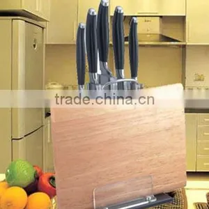 Stainless Knife Set With Wood Cutting Board thumbnail-1