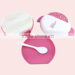 600ML Round Shape Plastic Bento Lunch Box With Forks thumbnail-2