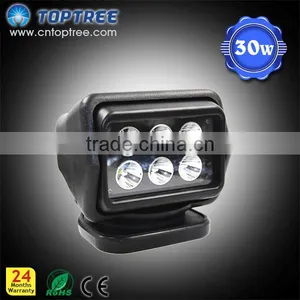 7'' 30W 360degree Powerful Cree Chip Marine12 Volt Led Remote Spotlight thumbnail-1