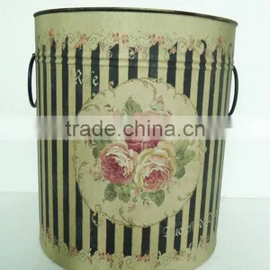 Whole Sale Garden Deco Handmade Decal Metal Flower Pot thumbnail-1