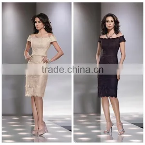 See-through Evening Fashion Mature Women Cocktail Dress Patterns thumbnail-1