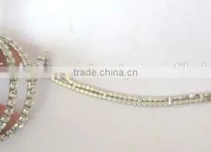 CZ SPIRAL HANDCOVER GYPSY Slave BRACELET RING Silver Tone thumbnail-3