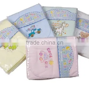 Baby Fleece Blanket With Embroidered /lovely Baby Blanket/fashion Baby Blanket/wholesale Baby Blanket thumbnail-1