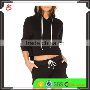 2017 OEM Apparel Womens Tracksuit With Hood Sexy Slim Fit Tracksuit Women Sport Sets thumbnail-1