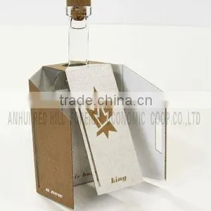 Cool Design Packaging of Kraft Corrugated Wine Box thumbnail-1