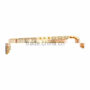 Iron Based Alloy Kiss Clasp Purse Frame Apple Fruit Gold Plated Flower 21.5cm(8 4/8") x 5.4cm(2 1/8"), 1 Piece thumbnail-1