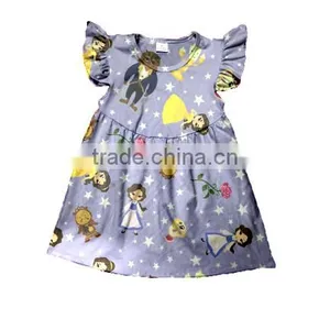 Lace Fold Cute and Charming Flowers Cool Ventilated Girl Striped T-shirt Unique Kids Frock Designs Pictures thumbnail-3