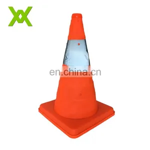 Traffic Road Safety Cone Road Safety Led Reflective Collapsible Cone White Led Light Traffic Cone thumbnail-1