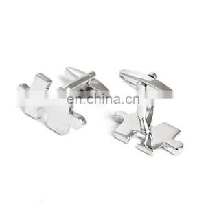 Novelty Silver Jigsaw Shirt Cufflinks thumbnail-4