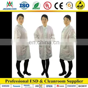 Cleanroom Smock With Round Collar for Women thumbnail-1