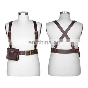 Punk Rave Men's Steampunk Chest Harness With Pocket S-238 thumbnail-5