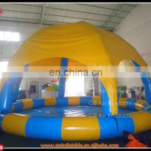 Durable Water Pool Inflatable Round Inflatable Pool With Cove Tent thumbnail-2