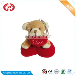 Valentines Plush Soft Hug Hear Sitting Animal Cute Bear Stuffed Keychain Decoration Doll Keyring thumbnail-1