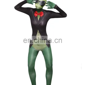 Green Frog Full Body Spandex Lycra Catsuit Cosplay Party Dress Funny Costume thumbnail-1