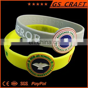 Silicone Bracelet Glowing in Dark With Printed Logo/green Color Luminous Silicone Bracelet /best for Gifts to Friends thumbnail-2