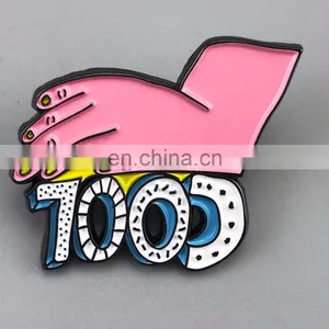 Custom Fashion Metal Tags Clothing Labels Enamel Pins thumbnail-3