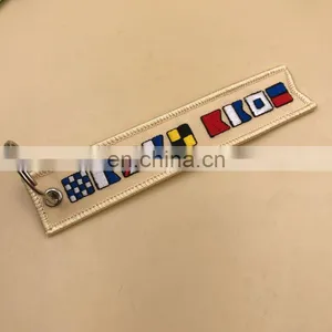 Woven Key Chain Crew Luggage Tags Remove for Flight thumbnail-1