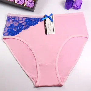 Yun Meng Ni Ladies Briefs Fancy Side Sexy Lace Briefs Big Size Cotton Ladies Panties Mature Women Underwear thumbnail-3