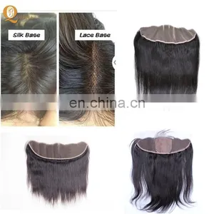 Wholesale Ear To Ear Silk Base Frontal Peruvian Human Hair Frontal Lace Closures thumbnail-1