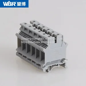Din Rail Terminal Blocks UK16N Pure Copper Connector Screw Terminal Block thumbnail-4