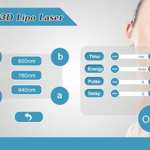 3 Wavelength 650nm 780nm 940nm Lipolaser 3D Slimming Machine Non-invasive Fat Removal Weight Loss Equipment thumbnail-4