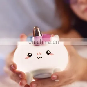 Mini Rechargeable Touch Pat Sensor Silicone Lamp Led Baby Night Light for Kids thumbnail-4