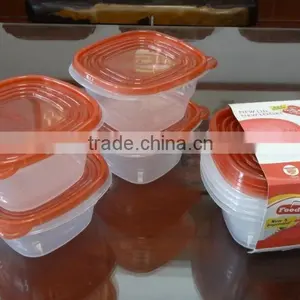 Good Selling 4 Pcs Plastic Food Storage Container 1200ml thumbnail-1