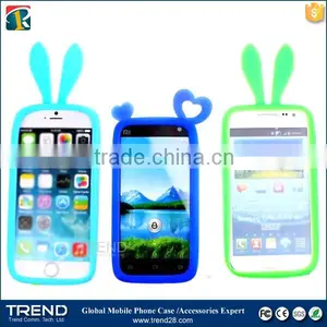 Flexible Round Design Cute Rabbit Ear Universal Silicon Bumper for Iphone 6 6s Quality Choice thumbnail-1