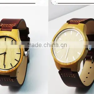 Pair 100% Natural Bamboo Watch New Arrival Women Wristwatches High Quality Vintage Style for Couples thumbnail-3