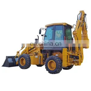 Rural Road Construction Agricultural Use 4WD Compact Efficient Multi-purpose Backhoe Excavator Loader Retroexcavadora 4x4 thumbnail-1