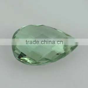 Pear Shape Calibrated Green Amethyst Briolette - Natural Precious & Semi Precious Gemstones thumbnail-1